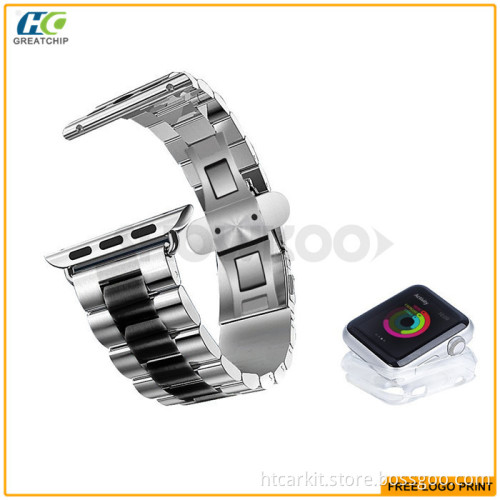 Newest design luxury stainless steel wristband for Apple watch